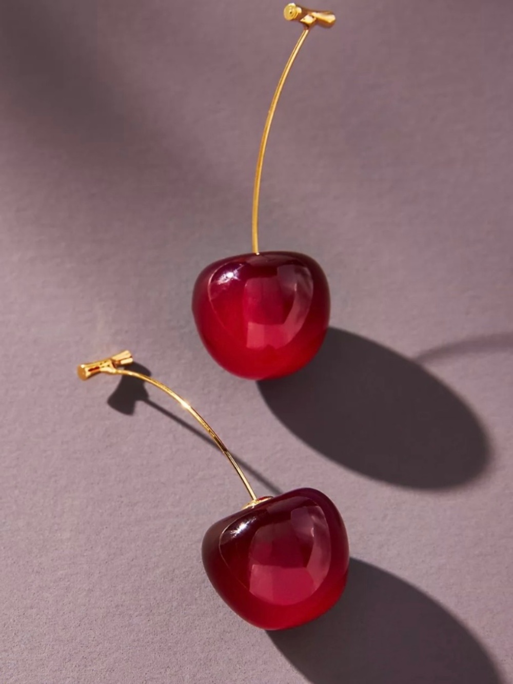 Anthropologie Cherry Drop Earrings